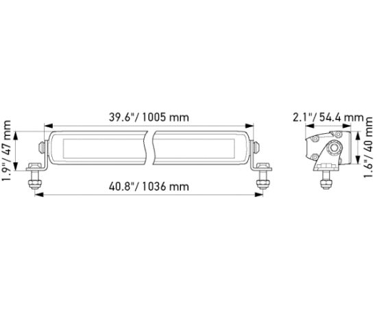 LED papildlukturis Long-range light Black Magic (12/24V, 210W, 12000lm, 5700K, number of diodes: 42 50mmx40mm)