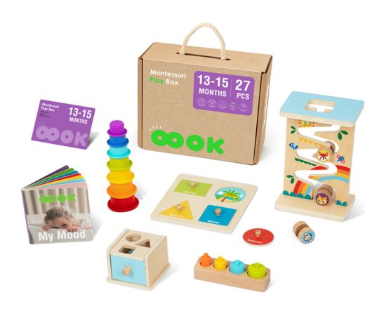 Montessori izglītojošais komplekts 6in1, 13-15 mēn., krāsains