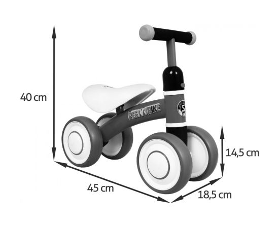 PettyTrike līdzsvara velosipēds, balts