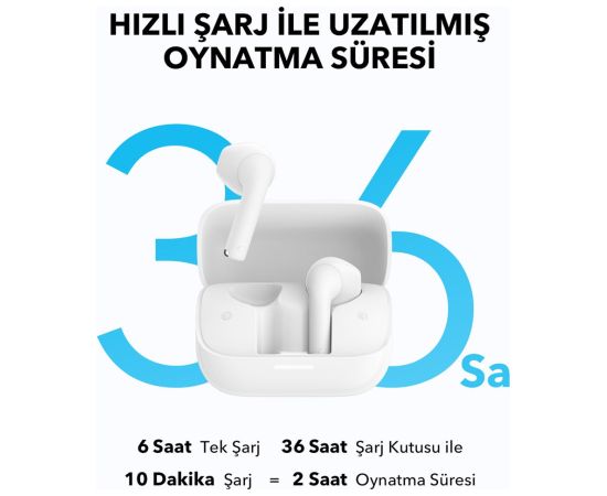 Anker Soundcore A3994G21 K20i Kulaklık Beyaz Headset True Wireless Stereo (TWS) In-ear Music USB Type-C Bluetooth White