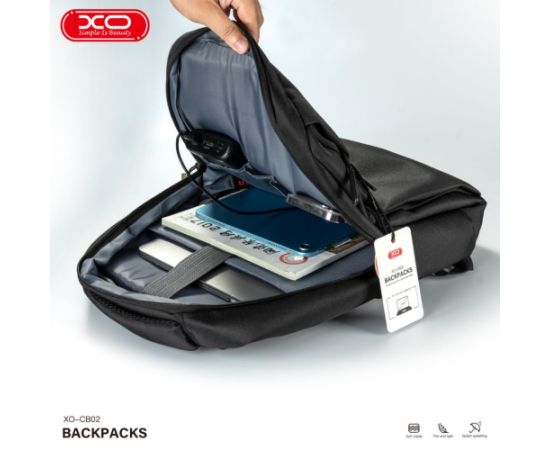 XO laptop backpack CB02 15,6", black