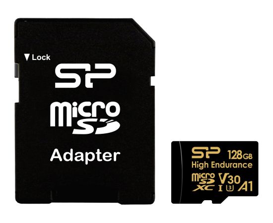 Silicon Power memory card microSDXC 128GB High Endurance + adapter