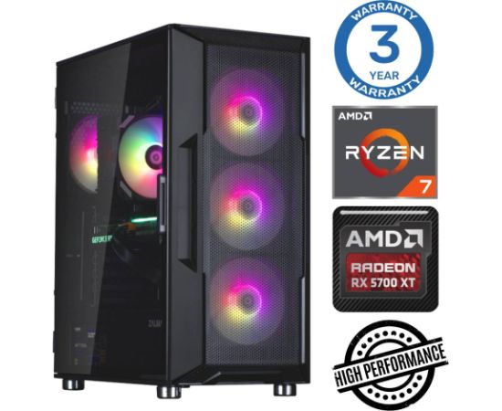 INTOP Ryzen 7 5700X 64GB 500SSD M.2 NVME RX5700 XT 8GB no-OS