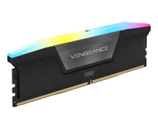 Corsair DDR5 32GB - 7200 - CL - 34 - Dual-Kit - DIMM, CMH32GX5M2X7200C34, Vengeance RGB, XMP, black