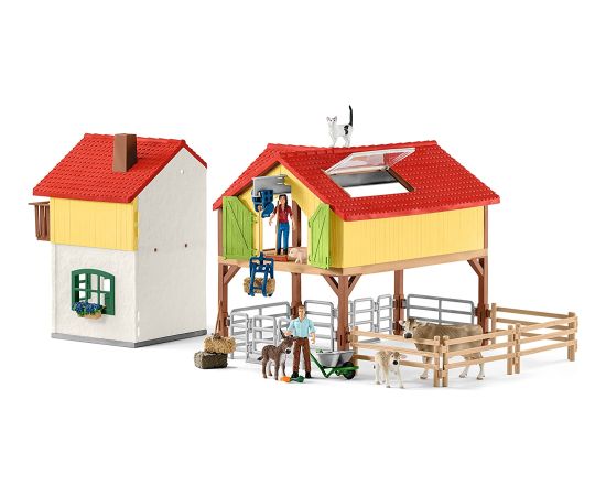 Schleich Farm World Farmhouse with stable and animals, play figure