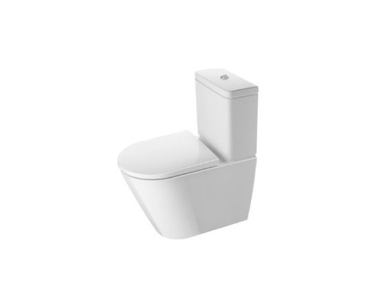 Duravit komplekts- pods D-Neo Rimless ar skalojamo kasti 6/3 l un vāku QR/SC, balts