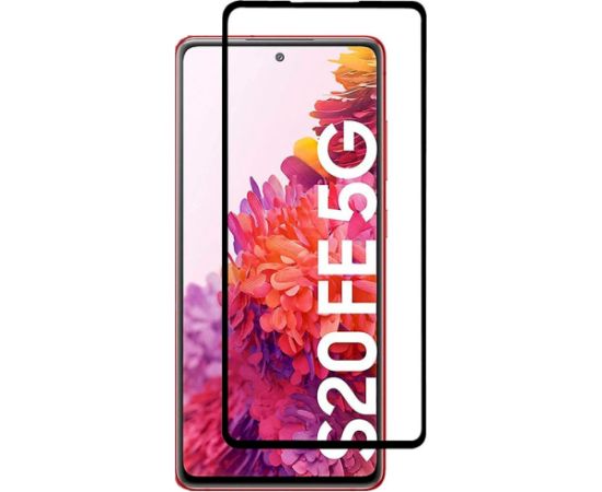 Fusion Full Glue 5D Tempered Glass Aizsargstikls Pilnam Ekrānam Samsung G780 Galaxy S20 FE Melns