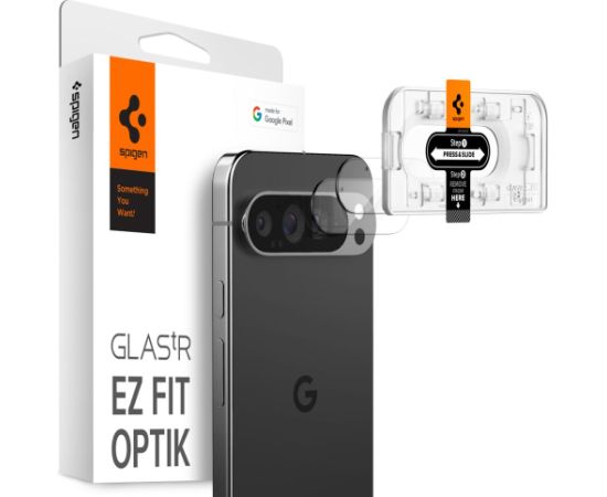 SPIGEN OPTIK.TR "EZ FIT" KAMERAS AIZSARGS 2 GAB. GOOGLE PIXEL 9 PRO CRYSTAL CLEAR