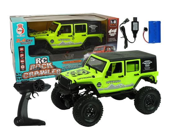 Leantoys Rock Crawler 2.4 GHz Green 4x4 Shock Absorbers