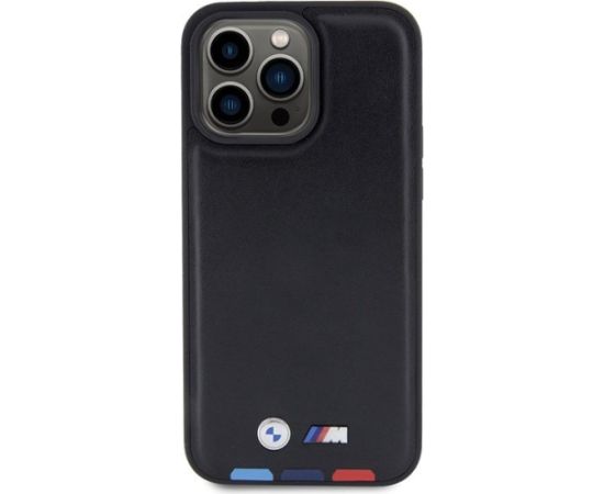 BMW Leather Stamp Tricolor Back Case Защитный Чехол для Apple iPhone 15 Pro Max