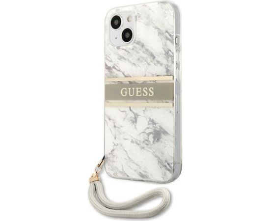 Guess GUHCP13SKMABGR Marble Strap Back Case Чехол для Apple iPhone 13 Mini