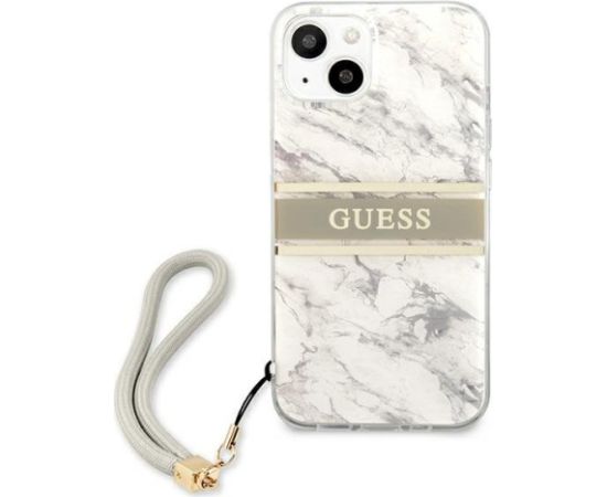 Guess GUHCP13SKMABGR Marble Strap Back Case Чехол для Apple iPhone 13 Mini