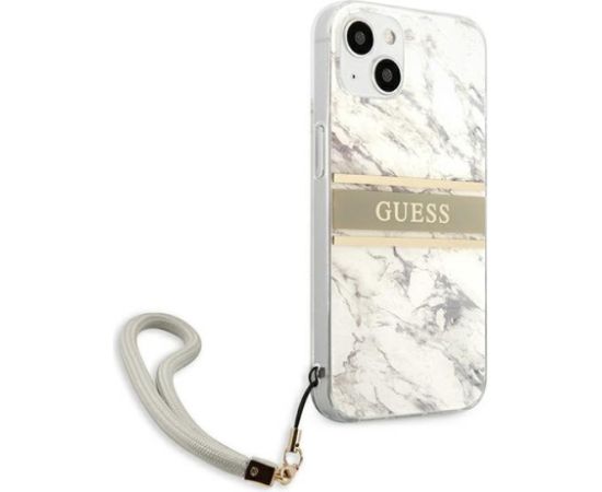 Guess GUHCP13SKMABGR Marble Strap Back Case Чехол для Apple iPhone 13 Mini