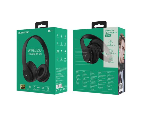 OEM Borofone Headphones BO4 Charming Rhyme Bluetooth black