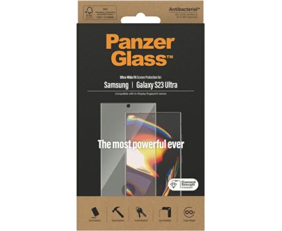 PanzerGlass Ultra-Wide fit tempered glass for Samsung Galaxy S23 Ultra