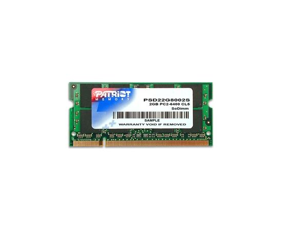 Patriot Memory DDR2 2GB CL5 PC2-6400 (800MHz) SODIMM memory module