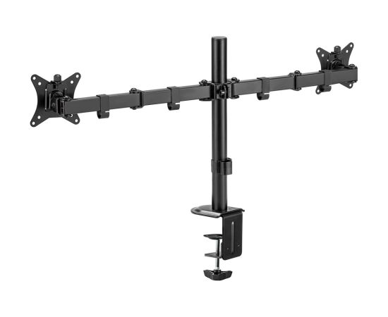 Maclean desk mount for 2 monitors, VESA 75x75 and 100x100, 17-32", 2x 9kg, MC-754N