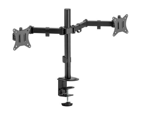 Maclean desk mount for 2 monitors, VESA 75x75 and 100x100, 17-32", 2x 9kg, MC-754N