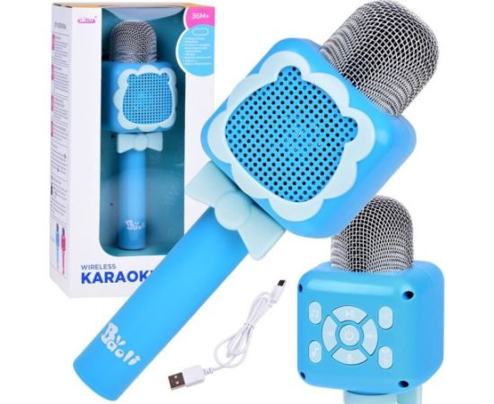 Mikrofon Jokomisiada Bezprzewodowy Mikrofon dla dzieci KARAOKE nagrywanie Bluetooth IN0168