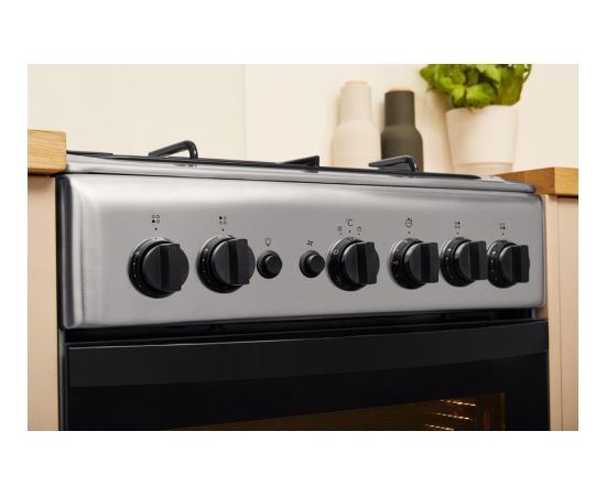 Gas stove with electric oven Indesit IS5G1PMXE1