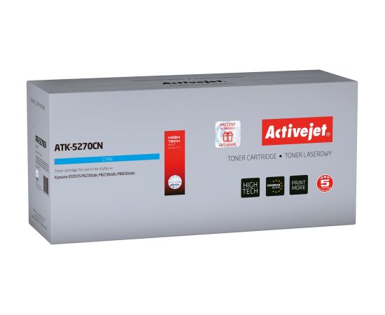 Activejet ATK-5270CN toner (replacement for Kyocera TK-5270C; Supreme; 6000 pages; cyan)