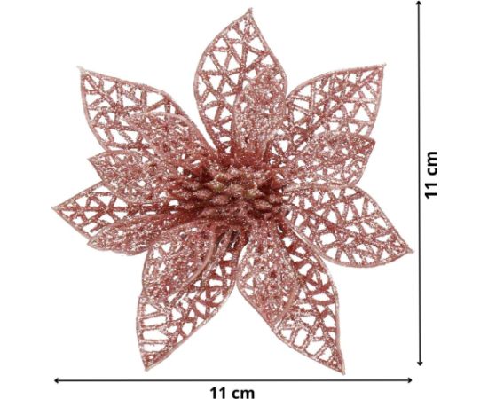 Ziemassvētku rotājums "Poinsettia" Springos CA0724 11x11 cm