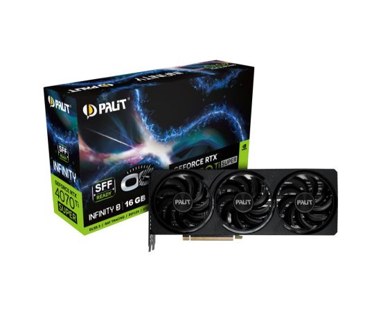 Graphics Card PALIT NVIDIA GeForce RTX 4070 Ti SUPER 16 GB GDDR6X 256 bit PCIE 4.0 16x Triple slot Fansink 1xHDMI 3xDisplayPort NED47TSS19T2-1043S