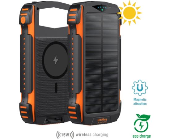 4smarts 4smart Solar Power Bank Solārā Ārējas Uzlādes Baterija 20000 mAh