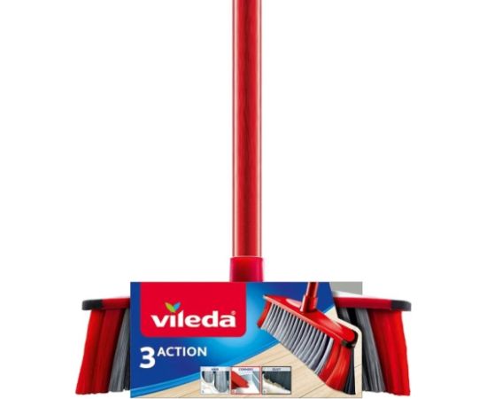 Broom Vileda 3 Action - 3in1 (red)