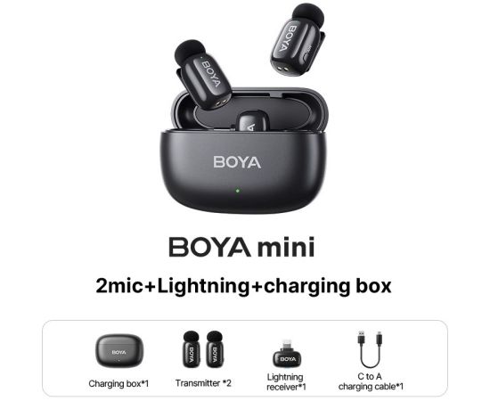 Boya wireless microphone mini-15 Lightning, black