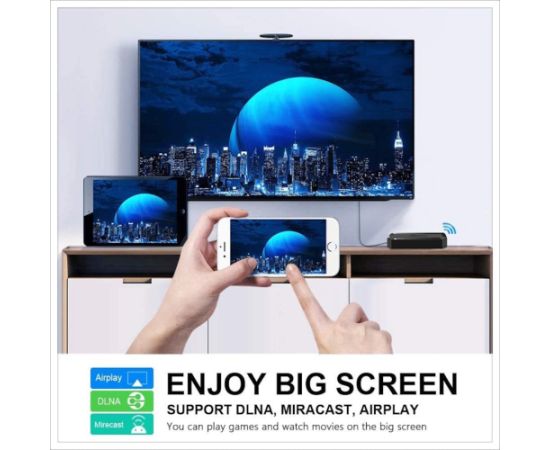 Tvix X96Q 4K Multimedia atkaņotājs Smart TV Box 2GB + 16GB Android 10 ar Bluetooth & Wi-Fi Melns