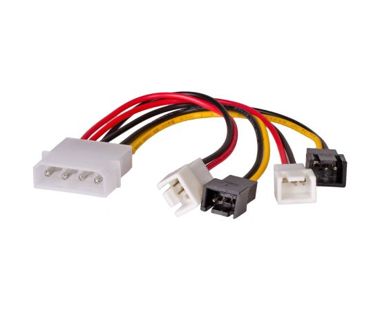 Adapter with cable Akyga AK-CA-34 Molex (m) | 2x 3 pin 12V (m) | 2x 3 pin 5V (m) 4x 15cm