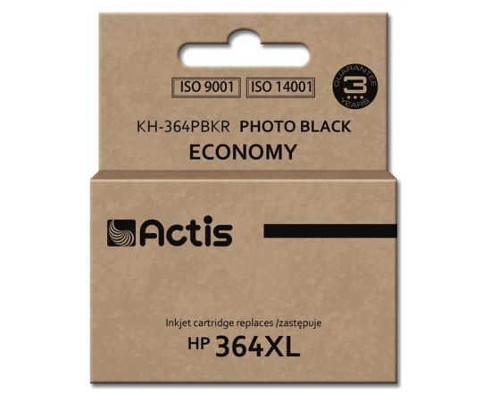 Actis KH-364PBKR Ink Cartridge (replacement for HP 364XL CB322EE; Standard; 12 ml; black, photo)