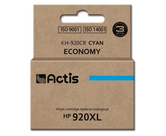 Actis KH-920CR ink (replacement for HP 920XL CD972AE; Standard; 12 ml; cyan)