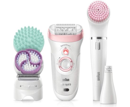 Braun Silk-épil 9 Silk-épil Beauty Set 9 9-985 Deluxe 7-in-1 Cordless Wet & Dry Hair Removal - Epilator, Shaver, Exfoliator, Cleansing Kit for Face & Body