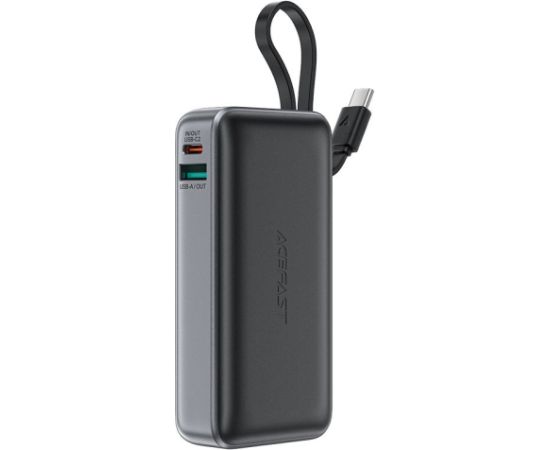 External battery Power Bank Acefast M7-10000 PD30W With Cable 10000mAh black