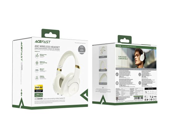 Wireless headphones Acefast H4 ANC beige