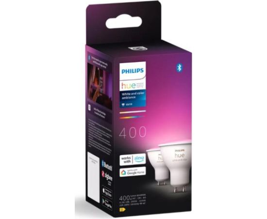 LIGHT BULB GU10 WHITE&COLOR/2PACK 929003666502 PHILIPS