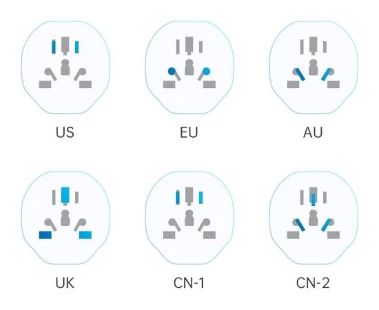 Tech-Protect travel adapter Universal EU, white