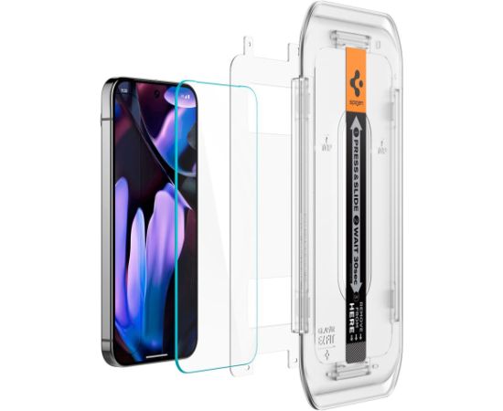 SPIGEN GLAS.TR "EZ FIT" RŪDĪTS STIKLS 2 GAB GOOGLE PIXEL 9 | 9 PRO CAURSPĪDĪGS