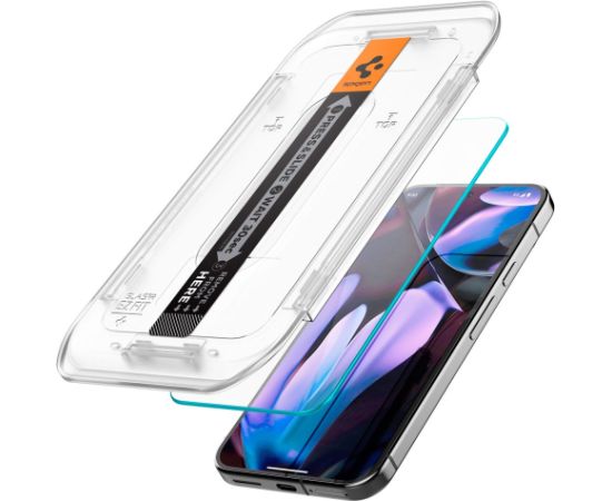 SPIGEN GLAS.TR "EZ FIT" RŪDĪTS STIKLS 2 GAB GOOGLE PIXEL 9 | 9 PRO CAURSPĪDĪGS