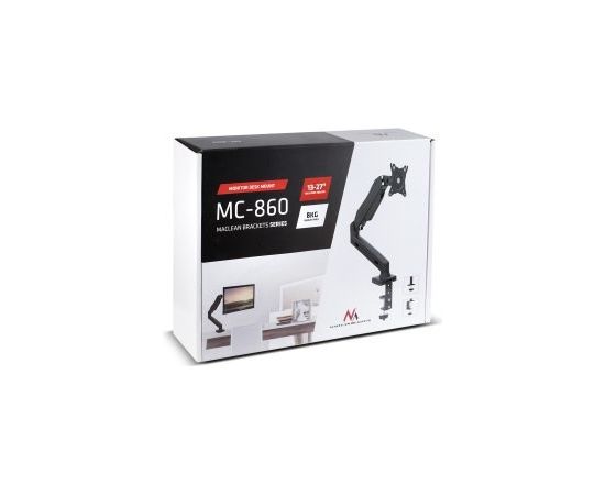 Maclean MC-860 monitor mount / stand 68.6 cm (27") Black Desk