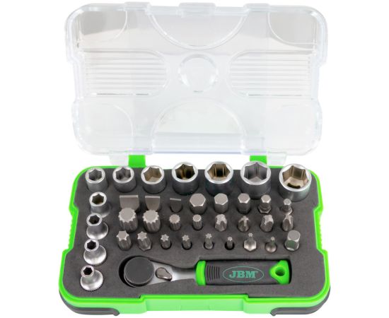 JBM 38 PIECES MINI RATHCET SET 1/4"