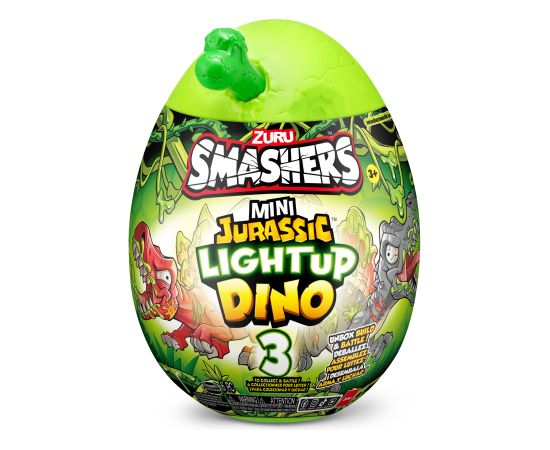 SMASHERS interaktīvā rotaļlieta Jurassic Mini Light-Up Dino pārsteiguma ola