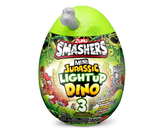 SMASHERS interaktīvā rotaļlieta Jurassic Mini Light-Up Dino pārsteiguma ola