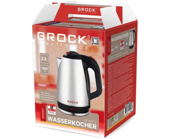 BROCK tējkanna, 2,2L, 1500W.