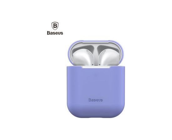 Baseus Apple  Silica Series Ultra-thin Silicone Protector Case for Airpods 1 / 2 Violet