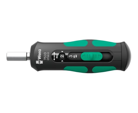 Wera torque screwdriver 7510 Kraftform Safe-Torque Speed (black/green, 1/4 hexagon, 1-3 Nm)