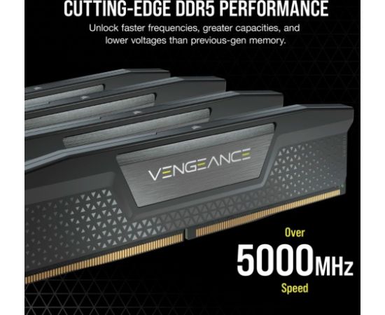 Corsair DDR5 - 64GB - 6800 - CL - 32 (2x 32 GB) dual kit, RAM (black, CMK64GX5M2X6800C32, Vengeance, INTEL XMP)