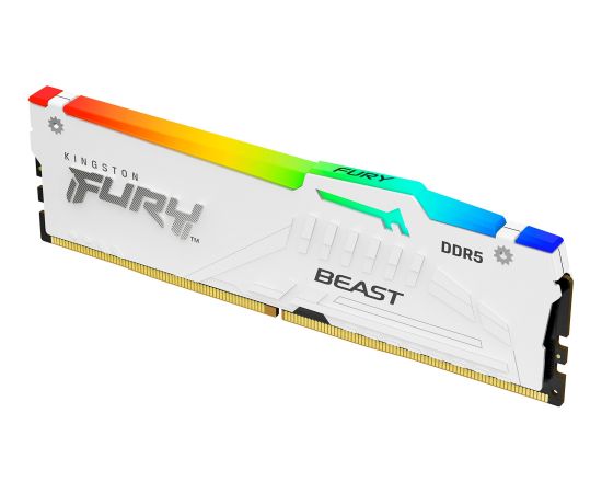 Kingston FURY 32 GB DDR5-5200 Kit, memory (white, KF552C40BWAK2-32, Beast RGB, XMP)